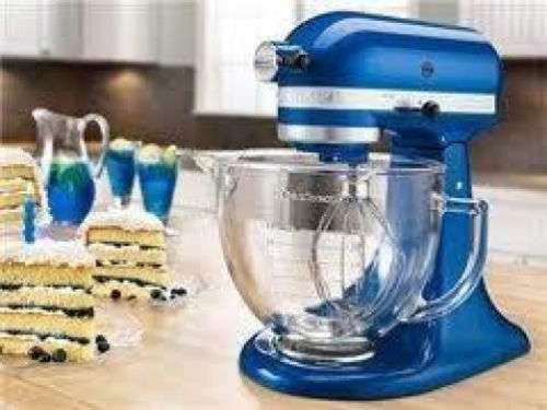 KitchenAid Electric Blue Tilt Artisan Stand Mixer 5 QT Glass Bowl KSM155GBEB Black Friday Sales